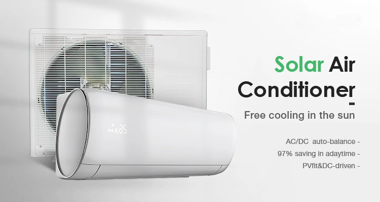 9000BTU 12000 18000 24000BTU Wall Split 100% Pure DC Inverter Hybrid Solar Powered Air Conditioner