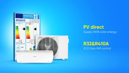 Hors réseau 100% hybride AC/Dc alimenté par énergie solaire chambre AC climatiseur Split prix unitaire pour la maison 18000btu 24000 Btu