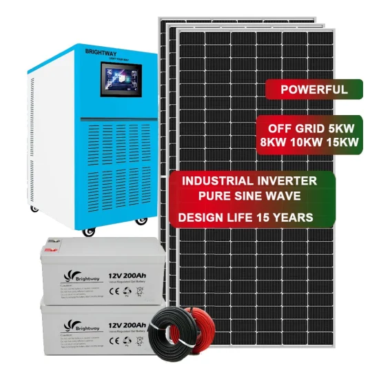 Système d'alimentation solaire 5kw48V 8kw96V 10kw96V 15kw 192V20kw 30kw pour un usage domestique Panneau solaire Batterie au lithium Batterie Gel 10 ans de garantie