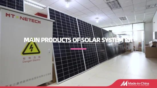 Htonetech 100kw 200kw 300kw 400kw Fabricants de systèmes solaires hybrides Chine Groupe électrogène diesel silencieux Système d'énergie PV Salor hors réseau