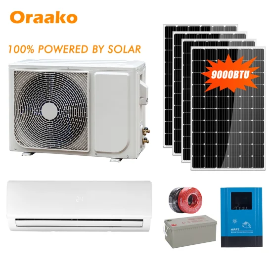 9000 12000 18000 24000 36000 BTU AC Solaire Alimenté Climatiseur DC hors Réseau Solaire Climatiseur Hybride Mini Split pour La Maison