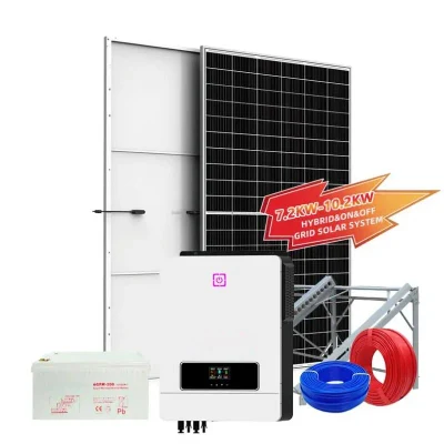 Système de stockage d'énergie domestique à panneau solaire de 1000 watts à onduleur hybride à grille sinusoïdale pure marche / arrêt